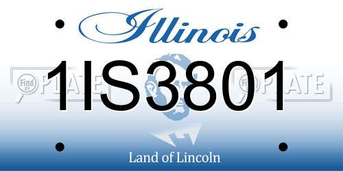 1IS3801 Illinois License Plate