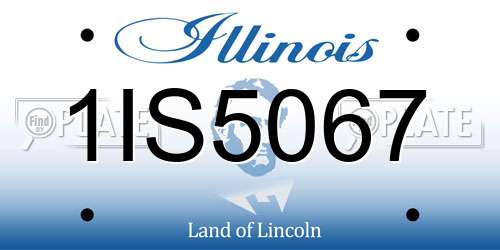 1IS5067 Illinois License Plate