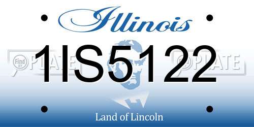 1IS5122 Illinois License Plate