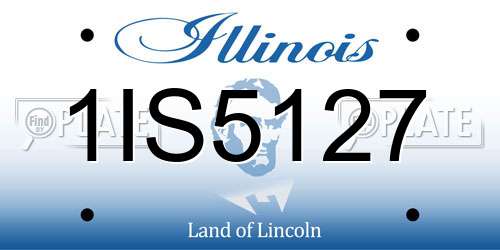 1IS5127 Illinois License Plate