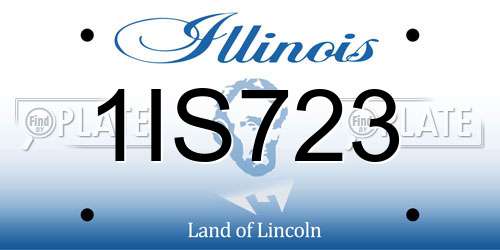 1IS723 Illinois License Plate
