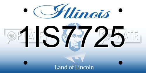 1IS7725 Illinois License Plate