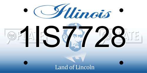 1IS7728 Illinois License Plate