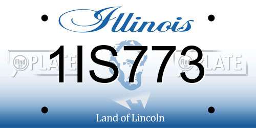 1IS773 Illinois License Plate