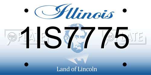 1IS7775 Illinois License Plate
