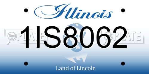 1IS8062 Illinois License Plate