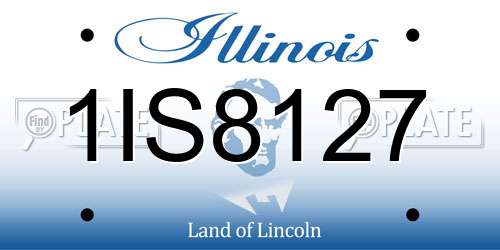 1IS8127 Illinois License Plate
