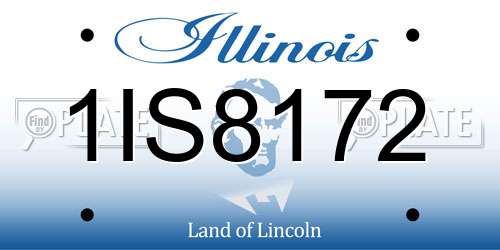 1IS8172 Illinois License Plate