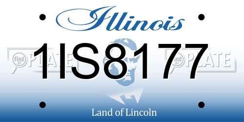 1IS8177 Illinois License Plate