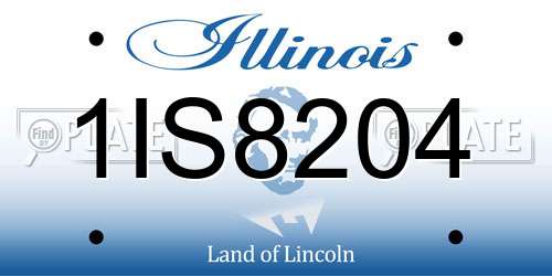 1IS8204 Illinois License Plate