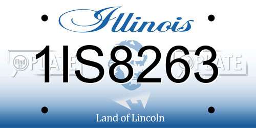 1IS8263 Illinois License Plate
