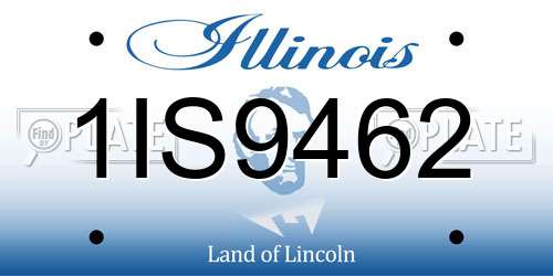 1IS9462 Illinois License Plate