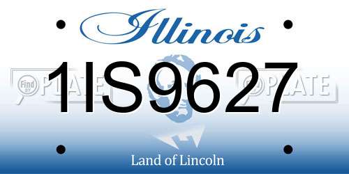 1IS9627 Illinois License Plate