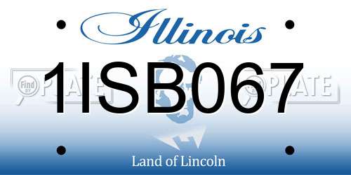 1ISB067 Illinois License Plate