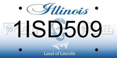 1ISD509 Illinois License Plate