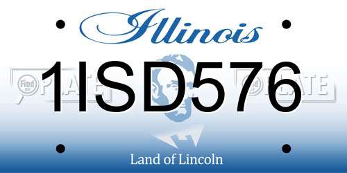 1ISD576 Illinois License Plate