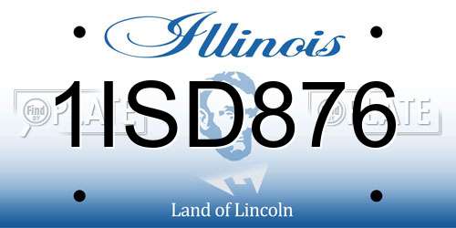 1ISD876 Illinois License Plate