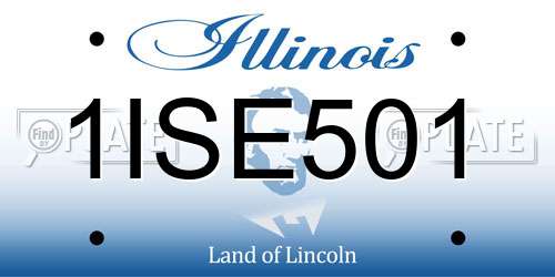 1ISE501 Illinois License Plate