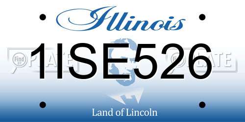 1ISE526 Illinois License Plate