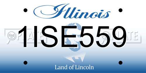 1ISE559 Illinois License Plate