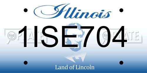 1ISE704 Illinois License Plate
