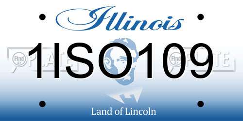 1ISO109 Illinois License Plate
