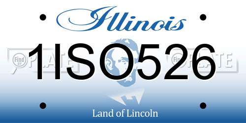 1ISO526 Illinois License Plate