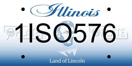 1ISO576 Illinois License Plate