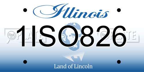 1ISO826 Illinois License Plate