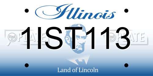 1IST113 Illinois License Plate