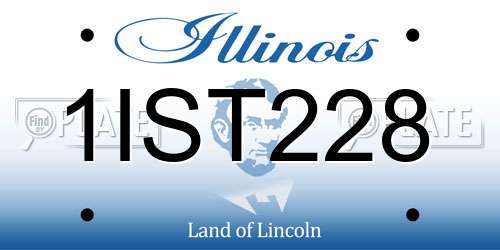 1IST228 Illinois License Plate