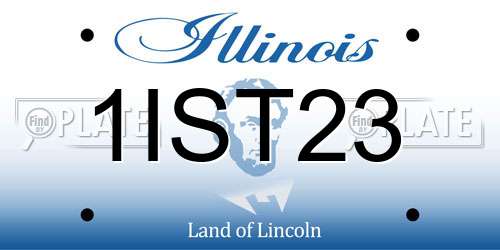 1IST23 Illinois License Plate