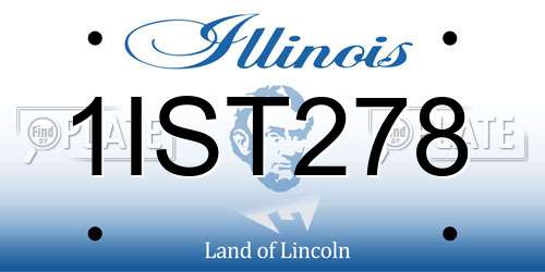 1IST278 Illinois License Plate