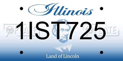 1IST725 Illinois License Plate