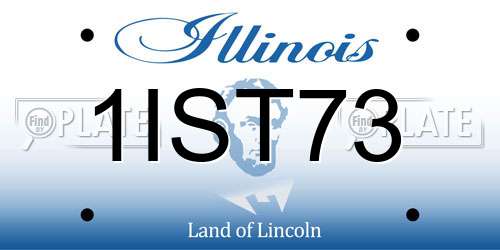 1IST73 Illinois License Plate