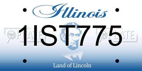 1IST775 Illinois License Plate