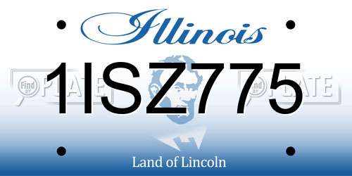 1ISZ775 Illinois License Plate