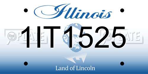 1IT1525 Illinois License Plate