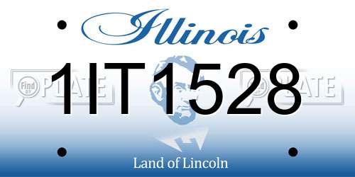 1IT1528 Illinois License Plate