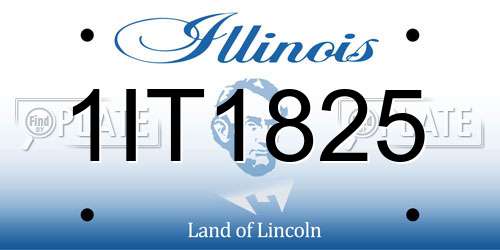 1IT1825 Illinois License Plate