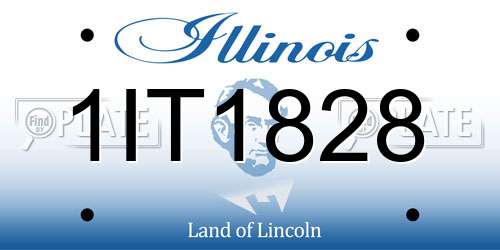 1IT1828 Illinois License Plate