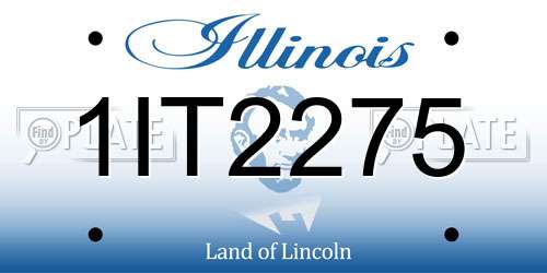 1IT2275 Illinois License Plate