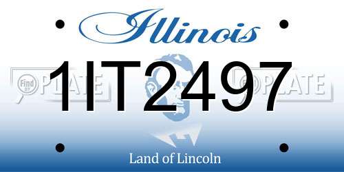 1IT2497 Illinois License Plate