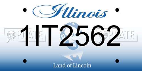 1IT2562 Illinois License Plate