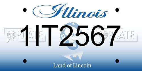 1IT2567 Illinois License Plate