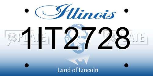 1IT2728 Illinois License Plate