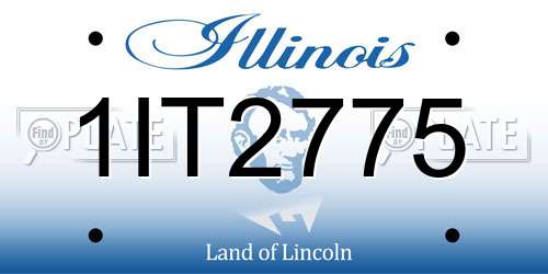 1IT2775 Illinois License Plate