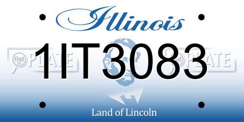 1IT3083 Illinois License Plate