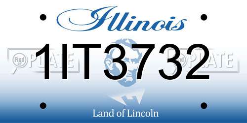 1IT3732 Illinois License Plate