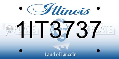 1IT3737 Illinois License Plate